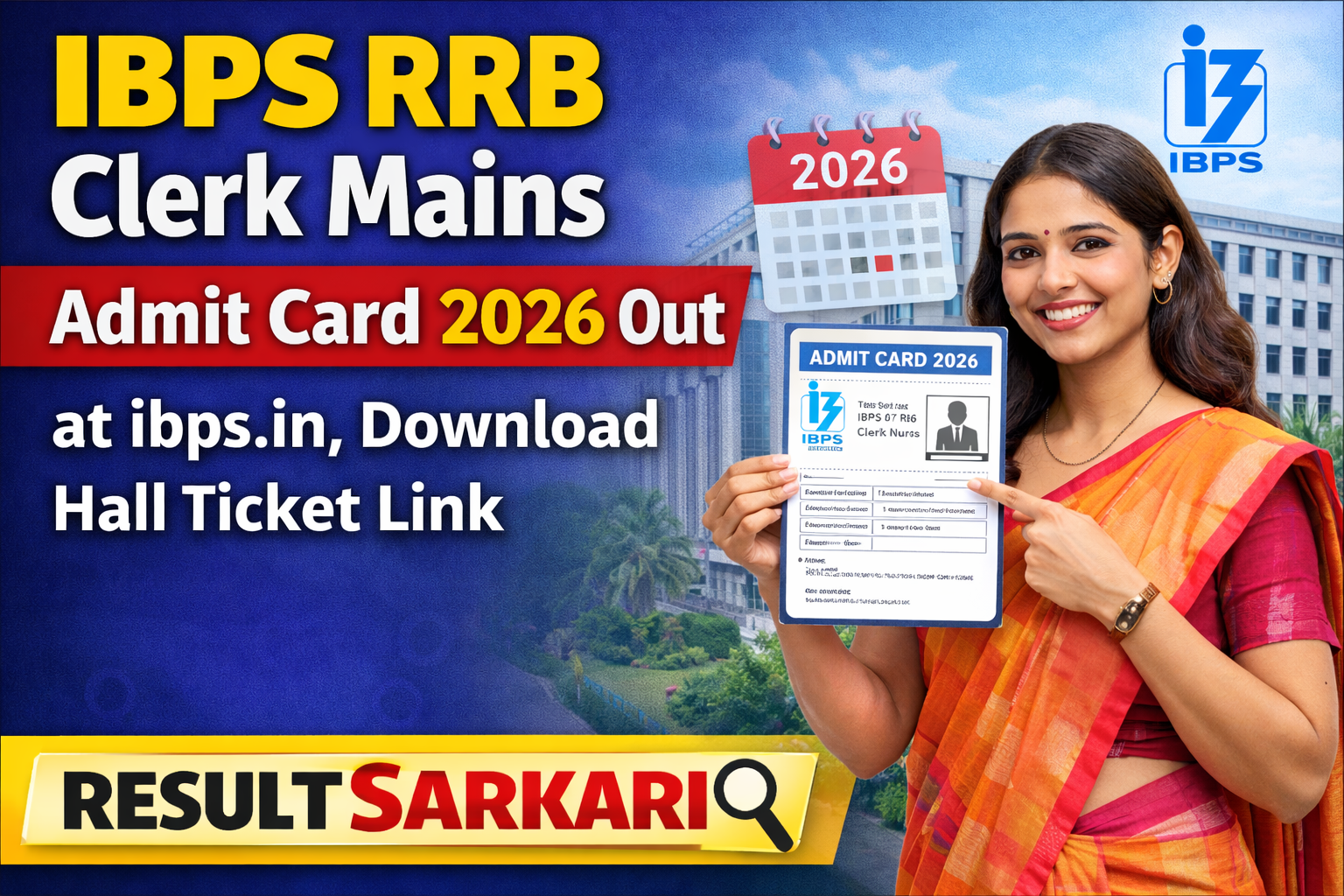 IBPS RRB Clerk Mains Admit Card 2026