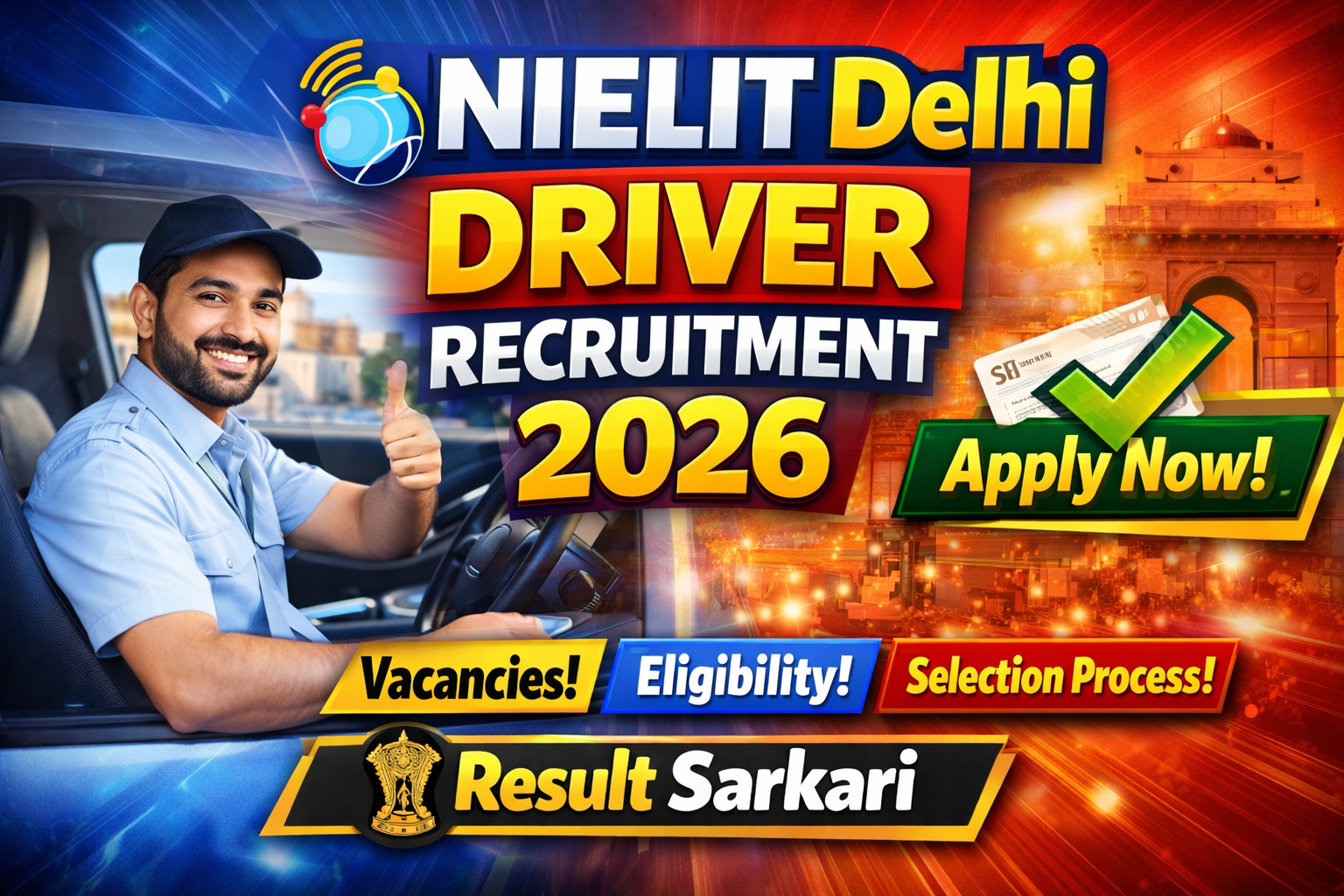 NIELIT Delhi Driver Recruitment 2026
